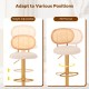 2 Pieces Bar Chairs with PE Rattan Backrest-360°Swivel and Height Adjustable