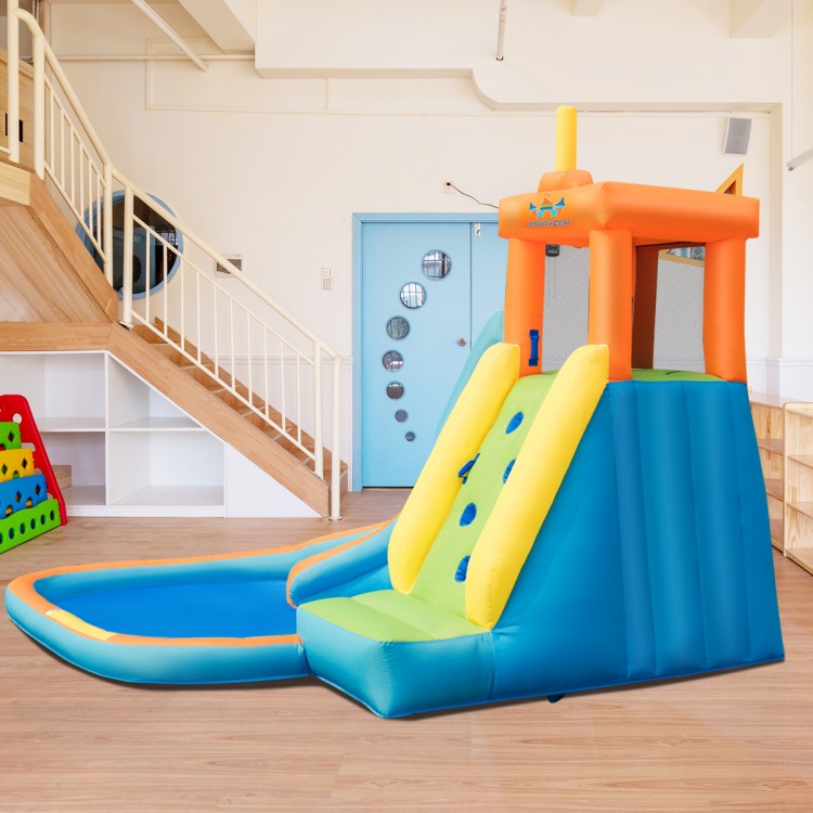 Inflatable Water Slide Kids Bounce House with 680W Blower