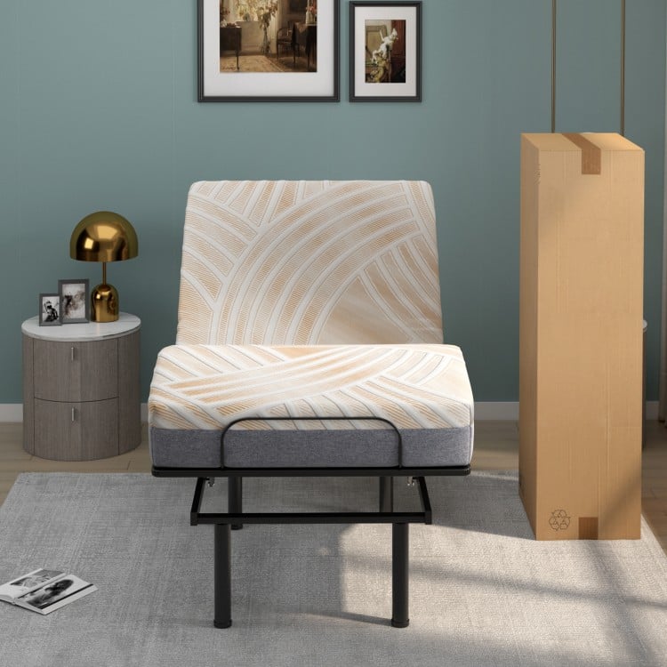 Bed Mattress Memory Foam Twin Size with Jacquard Cover for Adjustable Bed Base