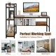 59-Inch Computer Desk Home Office Workstation with 4-Tier Storage Shelves
