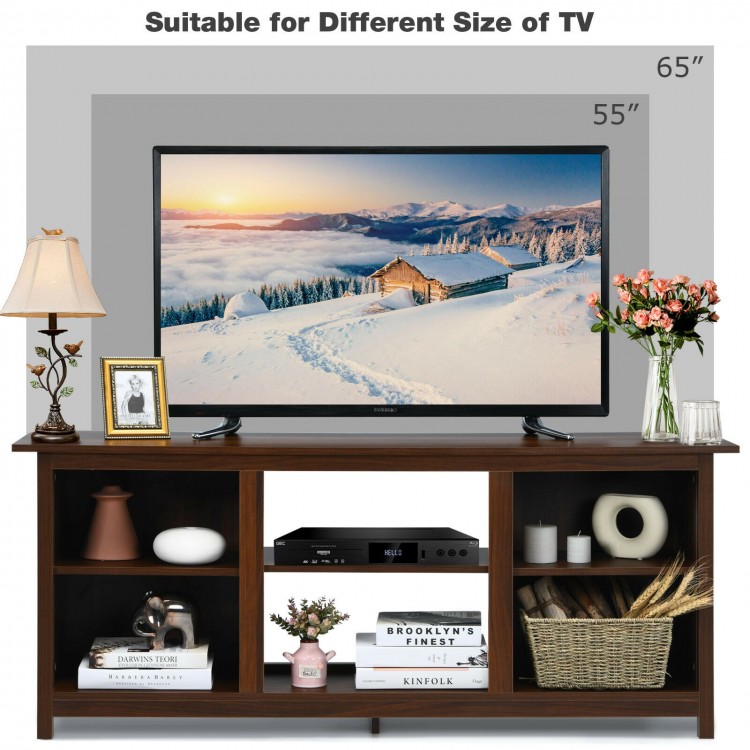 2 Tier Farmhouse Universal TV Stand for TV's up to 65 Inch Flat Screen