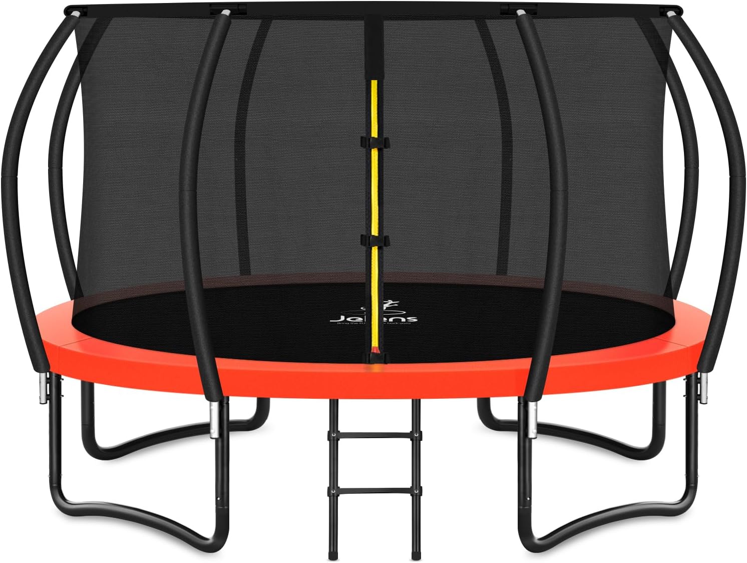 Trampoline 8FT 10FT 12FT 14FT 16FT, Recreational Trampolines with Enclosure Net and Ladder, Outdoor Anti-Rust Trampolines for Kids and Adults, ASTM Approved