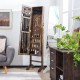 Standing Jewelry Cabinet Jewelry Armoire Cabinet with Full-Length Mirror