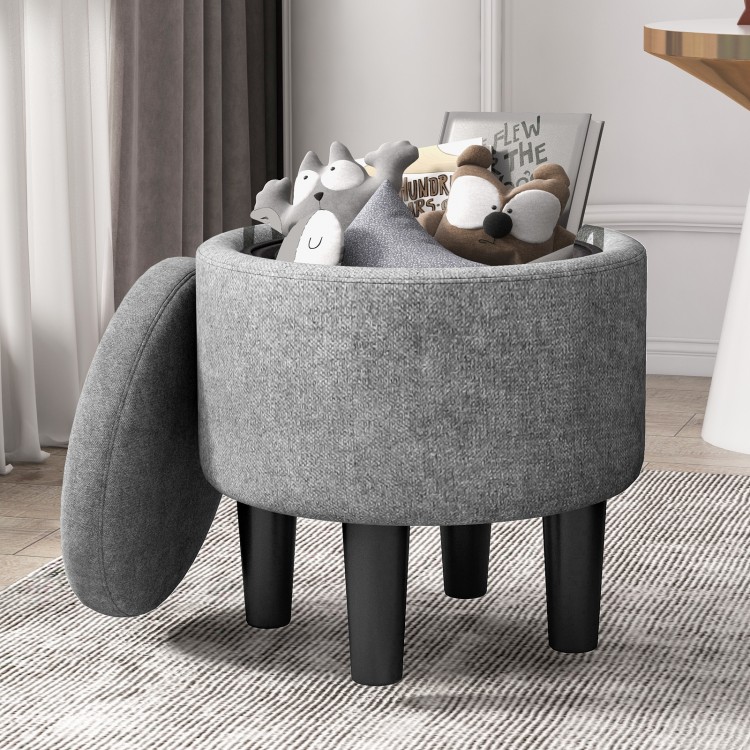 Modern Accent Chair with Ottoman Armchair Barrel Sofa Chair and Footrest