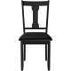 Set of 2 Dining Room Chair with Rubber Wood Frame and Upholstered Padded Seat