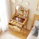 Small Vanity Desk 23.5 Inch Compact Makeup Table with Mirror
