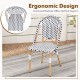 French Bistro Chair Set of 2 with Galvanized Metal Framex