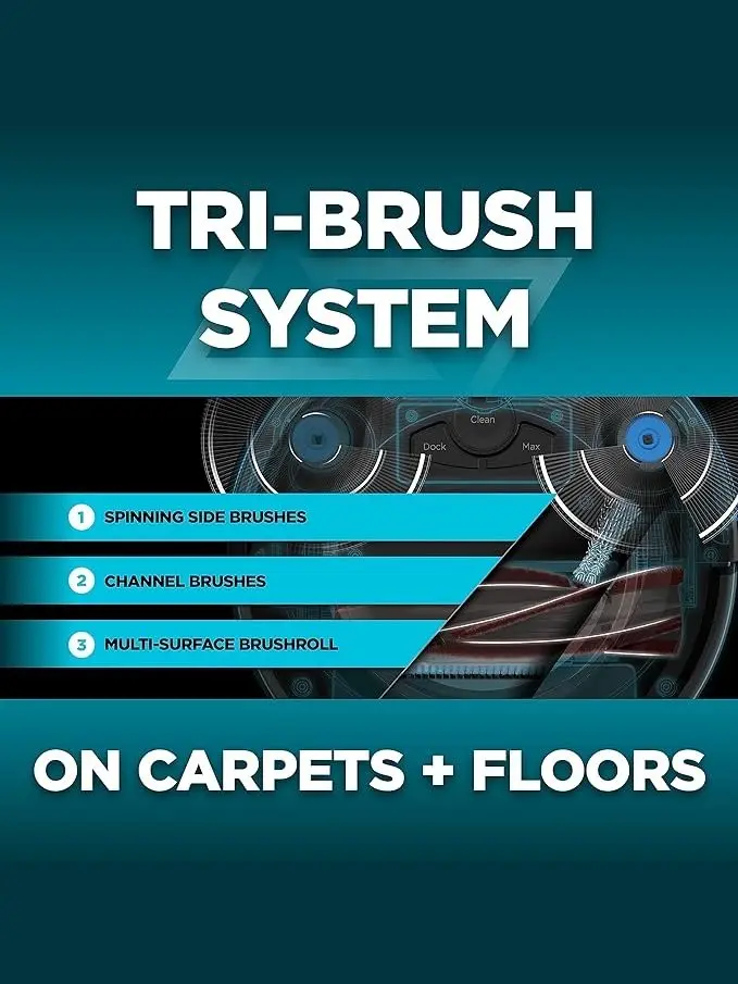 Shark AV752 ION Robot Vacuum, Tri-Brush, WiFi, 120 Min, Alexa Compatible, Multi-Surface, White