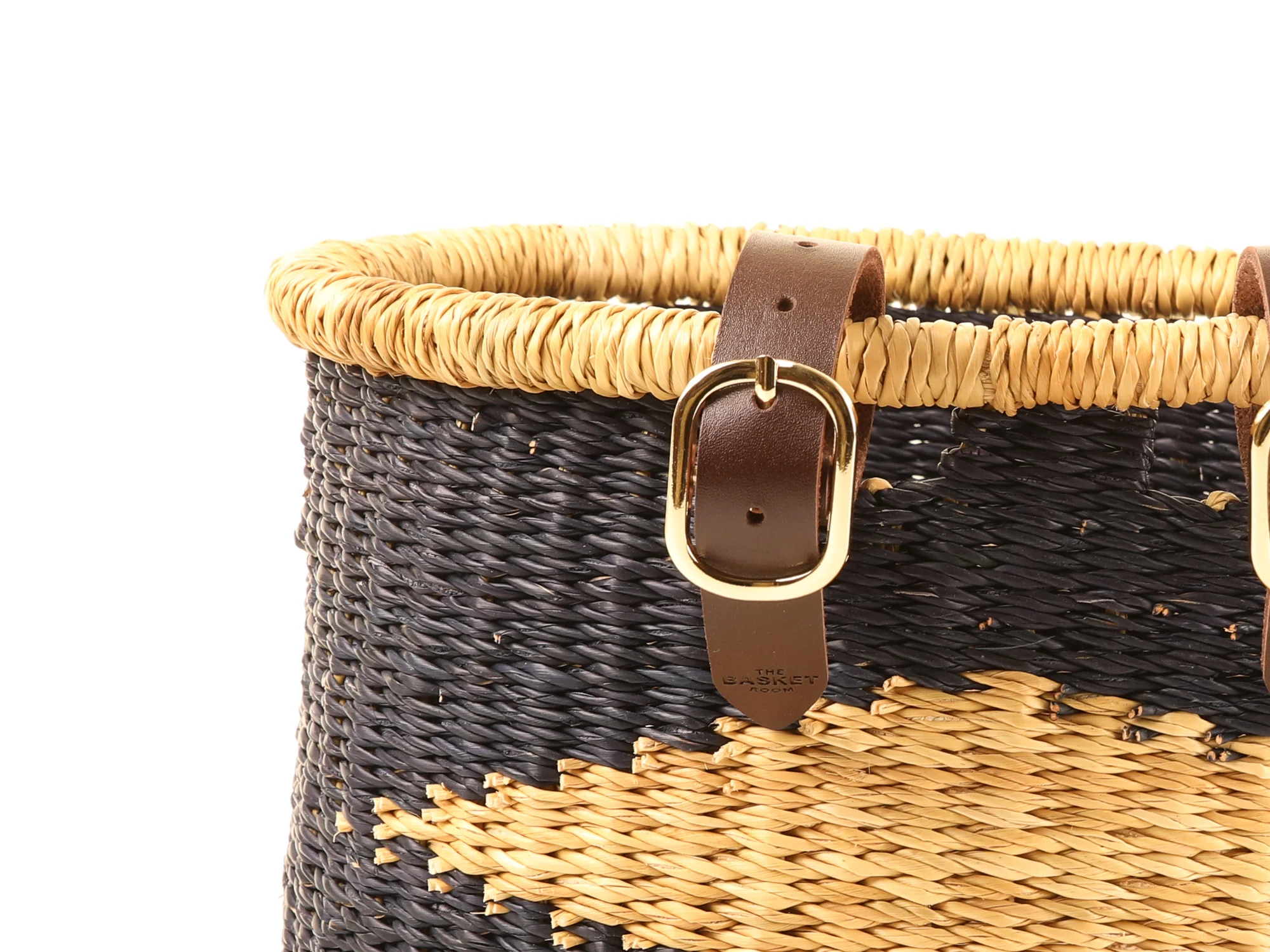 NAMNAM : Handcrafted Midnight Blue & Natural Bike Basket