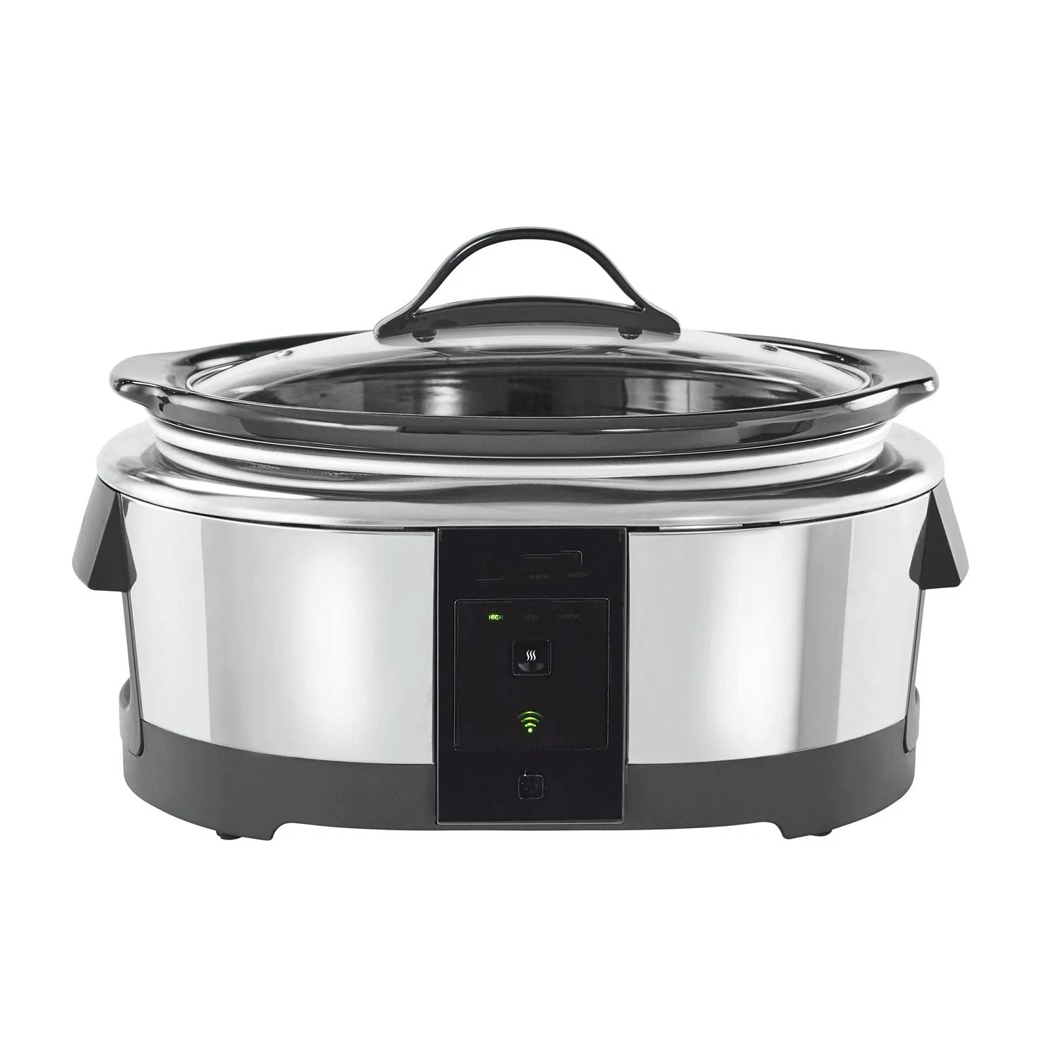 6 Quart Programmable Slow Cooker and Food Warmer Works with Alexa, Stainless Steel (2139005)