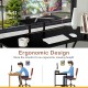 88.5 Inch L Shaped Reversible Computer Desk Table with Monitor Stand