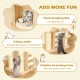 71 Inch Tall Cat Tree Wooden Cat Tower with Cozy Perch Condo Space Capsule