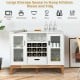 Wood Wine Storage Cabinet with Sideboard and Console