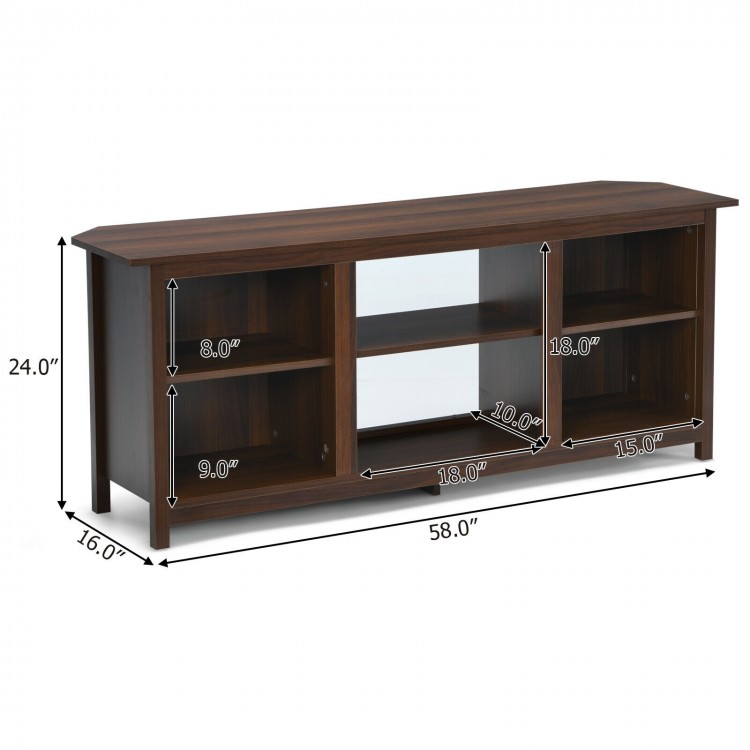 2 Tier Farmhouse Universal TV Stand for TV's up to 65 Inch Flat Screen