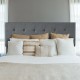 Adjustable Tufted Fabric Upholstered Headboard for Queen and Full Size Bed