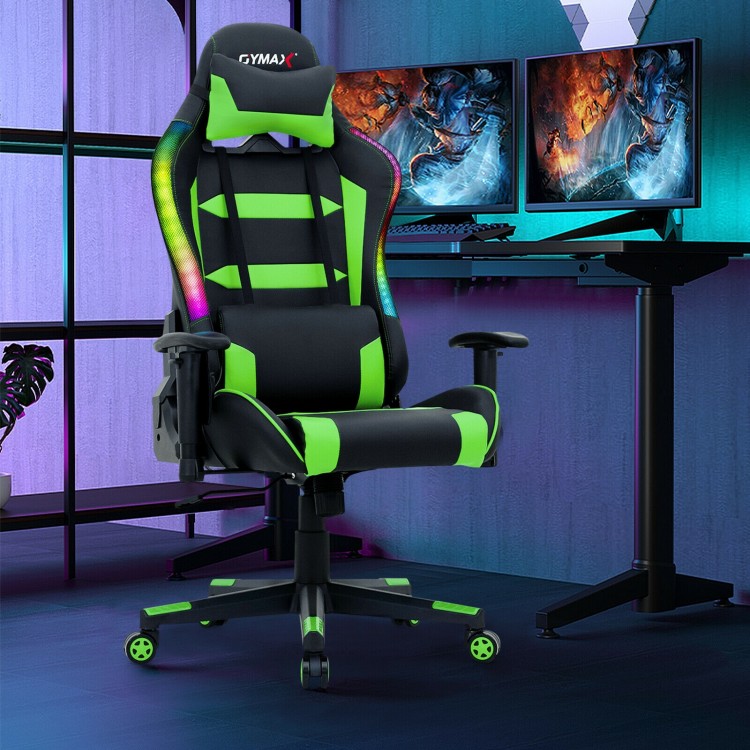 RGB Gaming Chair with LED Lights and Remote