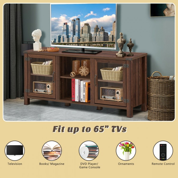 TV Stand Entertainment Center for TVs up to 65 Inch with Storage Cabinets