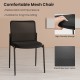 Waiting Room Chair Set of 2 with Ergonomic Mesh Backrest and Padded Seat