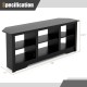 58 Inch TV Stand with 6 Open Storage Shelves for TVs up to 65 Inches