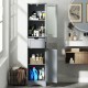 Tall Floor Storage Cabinet with 2 Doors and 1 Drawer for Bathroom