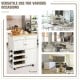 Kitchen Cart with Rubber Wood Top 3 Tier Wine Racks 2 Cabinets