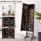 Standing Jewelry Cabinet Jewelry Armoire Cabinet with Full-Length Mirror