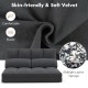 Floor Sofa Bed with 6 Positions Adjustable Backrest, Skin-friendly Velvet Cover