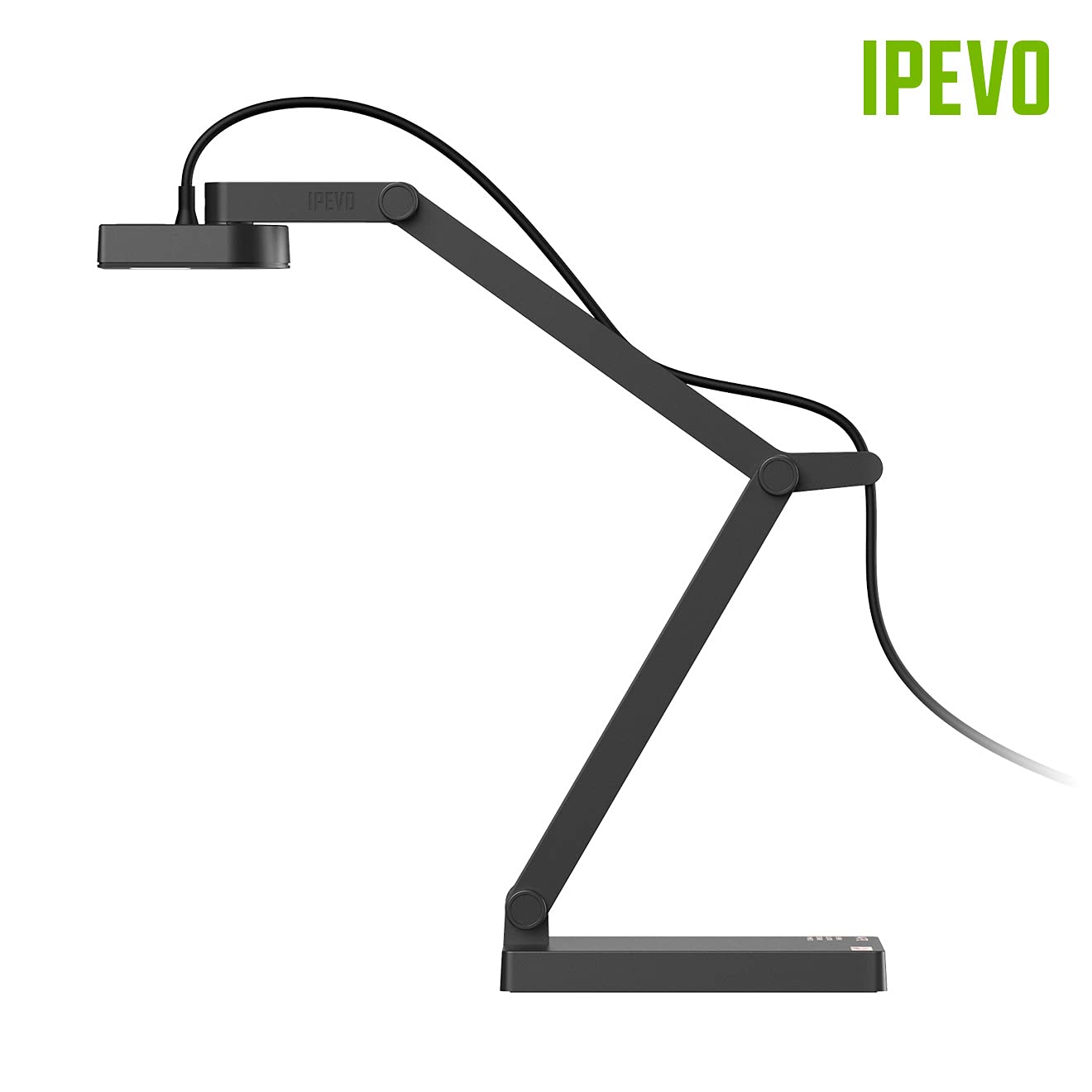 IPEVO V4K PRO Ultra HD USB Document Camera with AI Mic, 8MP Sony Sensor, LED Light, Flexible Arm, Plug & Play Compatibility