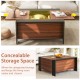 36.5 Inch Coffee Table with Sliding Top and Hidden Compartment