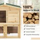 35 Inch Wooden Chicken Coop with Ramp