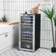 43 Bottle Wine Cooler Refrigerator Dual Zone Temperature Control with 8 Shelves
