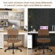 PU Leather Adjustable Office Chair Swivel Task Chair with Backrest