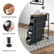 Vertical Narrow Dresser with 4 Removable Fabric Drawers