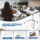 Mobile Standing Laptop Desk with Tablet Holder and 4 Rolling Casters