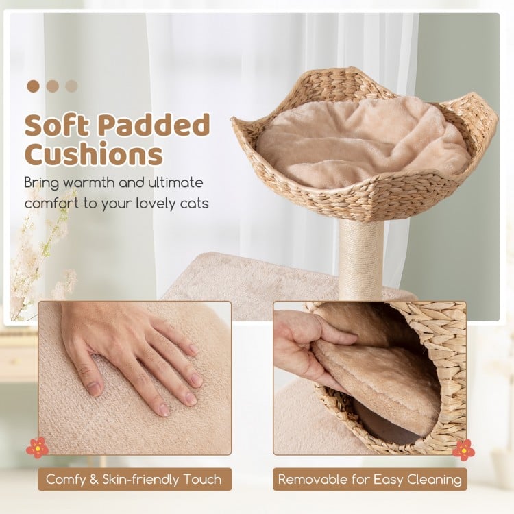 5-Layer Climbing Cat Tree with Sisal Scratching Posts and Washable Cushions