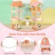 3-Tier Wooden Dollhouse for Kids Aged 3-8 Years Old with 32 Pieces of Accessories