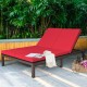 2-Person Patio Rattan Lounge Chair with Backrest