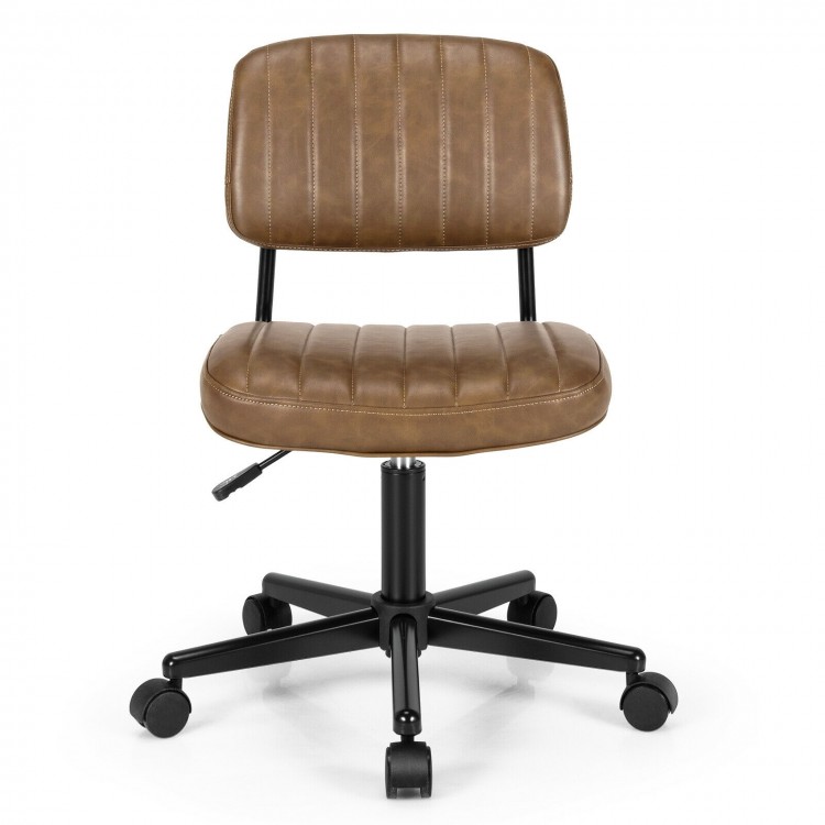 PU Leather Adjustable Office Chair Swivel Task Chair with Backrest