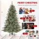 6/7.5/9 FT Artificial Christmas Tree Pre-Lit Hinged Holiday Tree with 360° Quick Power Connector