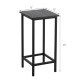 Set of 4 Bar Stools 24 Inch Counter Height Backless with Metal Frame
