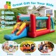 5-in-1 Ice Cream Inflatable Bounce House with Ball Pit and Slide with 480W Blower