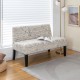 Armless Loveseat Sofa with Backrest, Spring Cushion Support