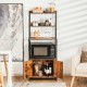 4-Tier Industrial Kitchen Bakers Rack Microwave Oven Stand