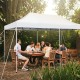10 x 20 Ft Outdoor Pop-Up Patio Folding Canopy Tent with ONE-BUTTON SETUP