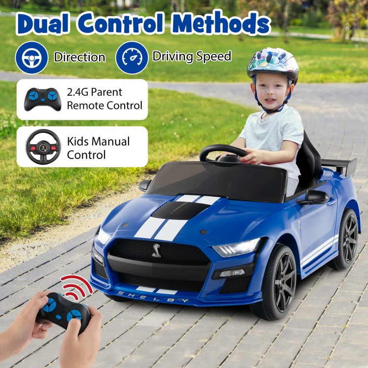 12V Licensed Ford Mustang Shelby GT500 Kids Ride on Car with Remote Control for Kids Aged 3-8