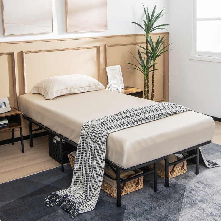 Full/King Size Folding Steel Platform Bed Frame for Kids and Adults