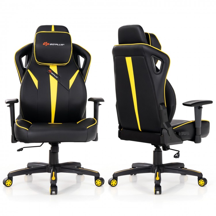 Ergonomic Gaming Chair with Adjustable Height and Reclining Backrest
