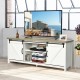 TV Stand Media Center Console Cabinet with Sliding Barn Door for TVs Up to 65 Inch