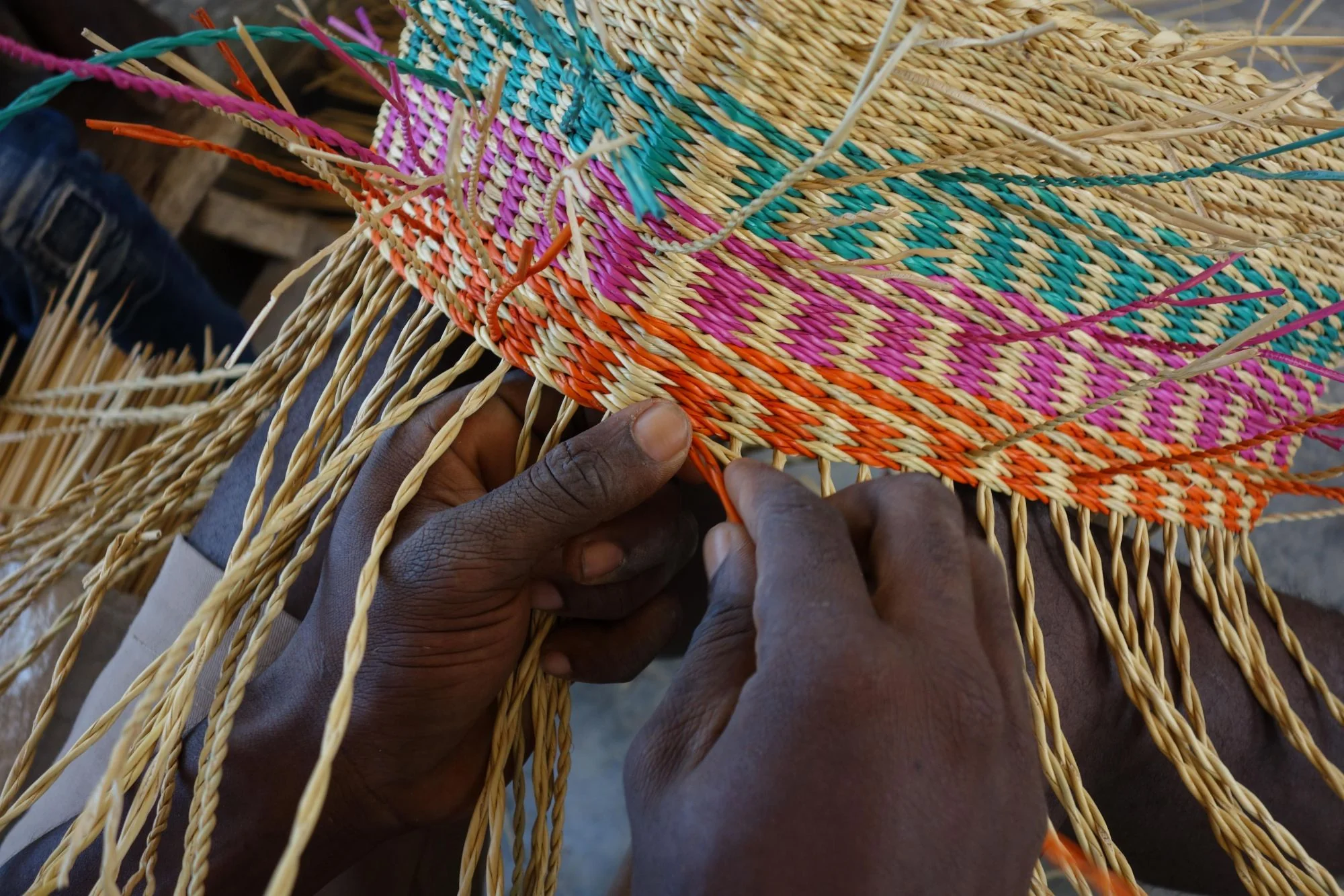 BULI : Handcrafted Natural Oblong Bike Basket