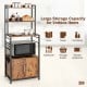 4-Tier Industrial Kitchen Bakers Rack Microwave Oven Stand